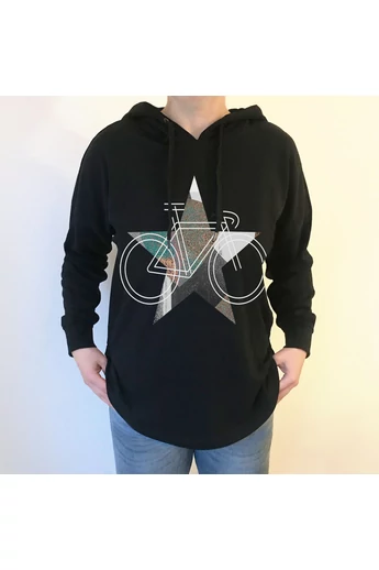 Tomka Csilla / BikeStar C Lindlip 2-11 art design black women cotton hoodie L / BringaCsillag művészi mintás dizájn fekete női kapucnis pamut pulóver Tomka Csilla / BikeStar C Lindlip 2-11 art design black women cotton hoodie L / BringaCsillag művészi mintás dizájn fekete női kapucnis pamut pulóver