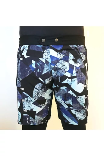 Tomka Csilla / Dazee Blue design baggy short men sportswear XL / Kába Kék mintás dizájn kerékpáros rövidnadrág férfi sportruházat Tomka Csilla / Dazee Blue design baggy short men sportswear XL / Kába Kék mintás dizájn kerékpáros rövidnadrág férfi sportruházat