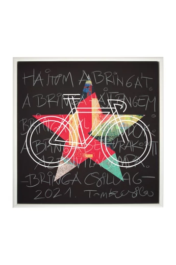 Tomka / Csilla BikeStar C Lindlip 3-04 Giclée fine art print on alu plate in wood frame 30x30 / BringaCsillag Giclée képzőművészeti nyomat alulemezen fakeretben Tomka / Csilla BikeStar C Lindlip 3-04 Giclée fine art print on alu plate in wood frame 30x30 / BringaCsillag Giclée képzőművészeti nyomat alulemezen fakeretben