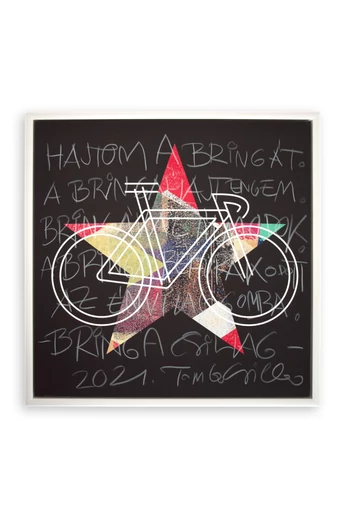 Tomka Csilla / BikeStar C Lindlip 3-05 Giclée fine art print on alu plate in wood frame 30x30 / BringaCsillag Giclée képzőművészeti nyomat alulemezen fakeretben Tomka Csilla / BikeStar C Lindlip 3-05 Giclée fine art print on alu plate in wood frame 30x30 / BringaCsillag Giclée képzőművészeti nyomat alulemezen fakeretben