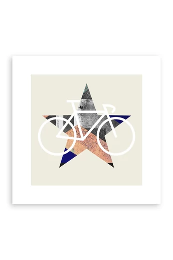Tomka Csilla / BikeStar B Lindlip 2-10 Giclée fine art print on paper 50x50 / BringaCsillag Giclée képzőművészeti nyomat papíron