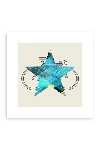 Tomka Csilla / BikeStar E Lindlip 2-01 Giclée fine art print on paper 25x25 / BringaCsillag Giclée képzőművészeti nyomat papíron
