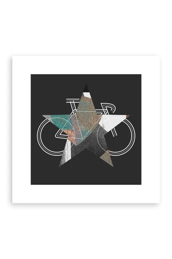 Tomka Csilla / BikeStar F Lindlip 2-11 Giclée fine art print on paper 25x25 / BringaCsillag Giclée képzőművészeti nyomat papíron