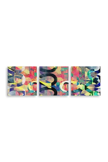 Tomka Csilla / Lindlip 2-01-03 Triple Giclée fine art prints on canvas 40x40x3 / Lindlip Hármas Giclée képzőművészeti nyomatok festővásznon