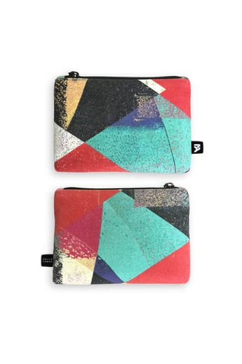 Tomka Csilla / Lindlip 3-04-3 art design cotton canvas handbag + pouch / Lindlip művészi mintás dizájn pamutvászon kézitáska + borítéktáska Tomka Csilla / Lindlip 3-04-3 art design cotton canvas handbag + pouch / Lindlip művészi mintás dizájn pamutvászon kézitáska + borítéktáska