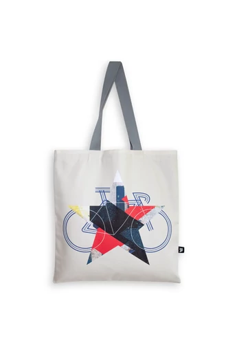 Csilla Tomka / BikeStar E Lindlip 3-03 art design cotton canvas tote bag 36x38 / BringaCsillag művészi mintás dizájn pamutvászon tote táska