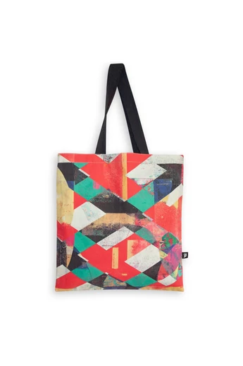 Tomka Csilla / Lindlip 3-04-1 art design cotton canvas tote bag 36x38 / Lindlip művészi mintás dizájn pamutvászon tote táska