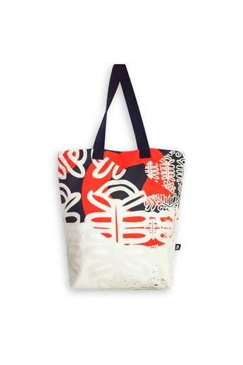 Tomka Csilla / Folyoda 2-03-2 art design cotton canvas tote bag 36x38x12 / Folyoda művészi mintás dizájn pamutvászon tote táska