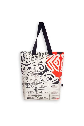Tomka Csilla / Folyoda 2-03-3 art design cotton canvas tote bag 36x38x12 / Folyoda művészi mintás dizájn pamutvászon tote táska