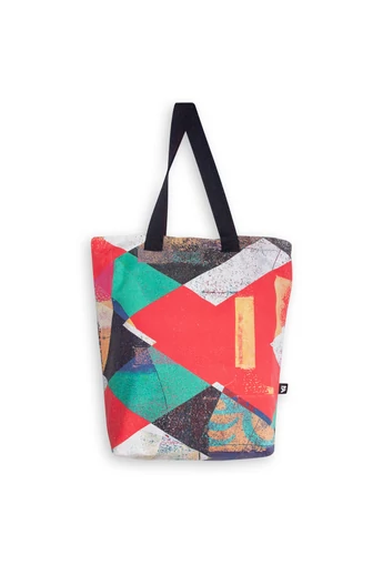 Tomka Csilla / Lindlip 3-04-2 art design cotton canvas tote bag 36x38x12 / Lindlip művészi mintás dizájn pamutvászon tote táska