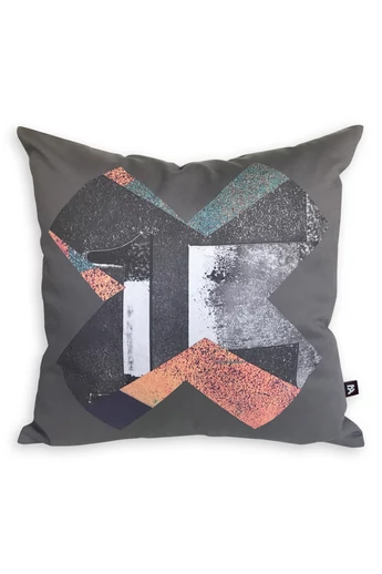 Tomka Csilla / X Lindlip 2-10 art design cotton cushion 45x45 / X művészi mintás dizájn pamut párna