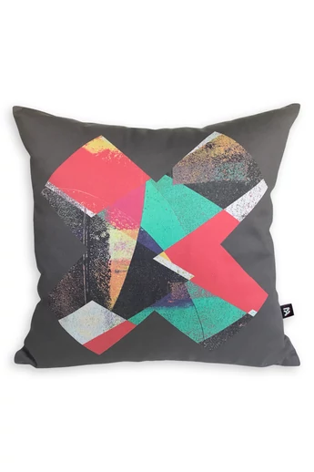 Tomka Csilla / X Lindlip 3-04 art design cotton cushion 45x45 / X művészi mintás dizájn pamut párna