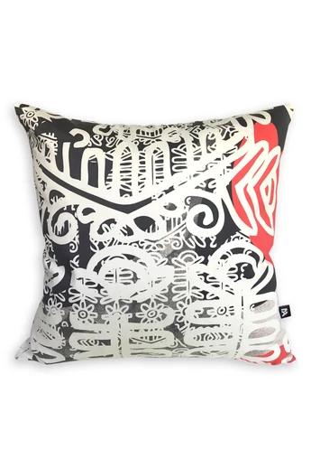 Tomka Csilla / Folyoda 2-03 art design cotton cushion 45x45 / Folyoda művészi mintás dizájn pamut párna