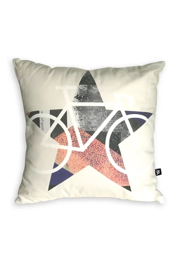 Tomka Csilla / BikeStar B Lindlip 2-10 art design cotton cushion 50x50 / BringaCsillag művészi mintás dizájn pamut párna