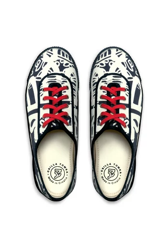 Tomka Csilla / Folyoda B-R art design canvas sneakers 41 / Folyoda Fk-P művészi mintás dizájn vászon tornacipő