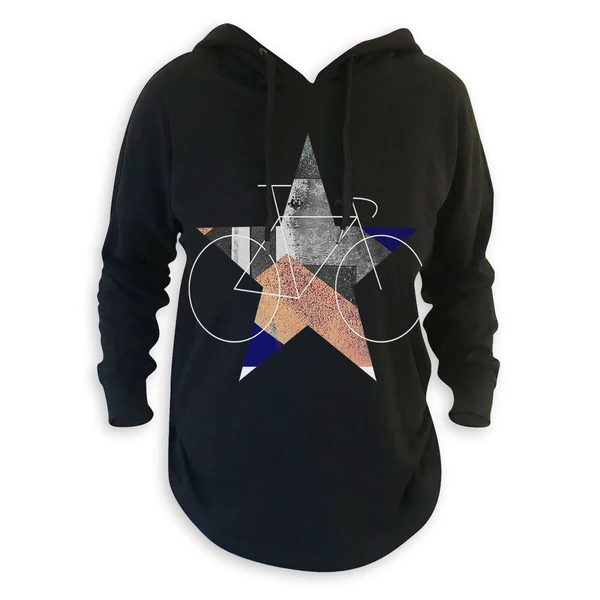 Tomka Csilla / BikeStar A Lindlip 2-17 art design black women cotton hoodie L / BringaCsillag művészi mintás dizájn fekete női kapucnis pamut pulóver