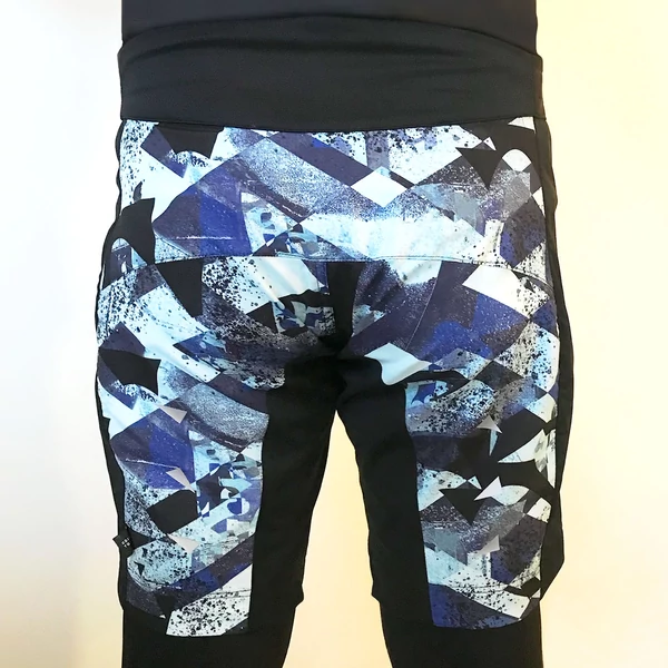 Tomka Csilla / Dazee Blue design baggy short men sportswear M / Kába Kék mintás dizájn kerépáros rövidnadrág férfi sportruházat