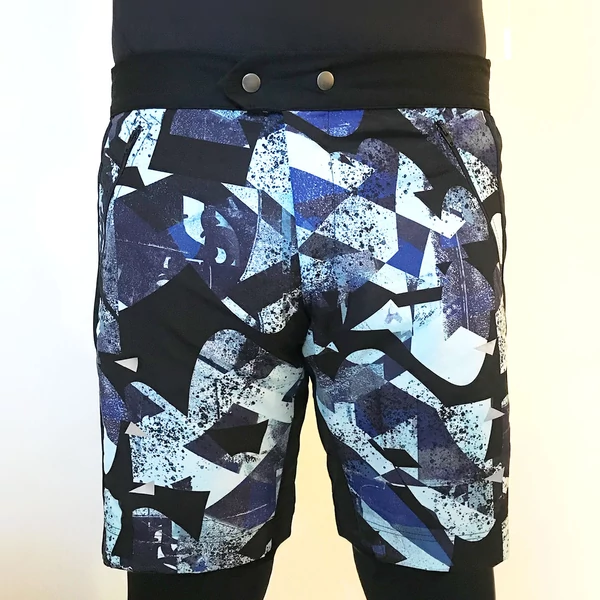 Tomka Csilla / Dazee Blue design baggy short men sportswear M / Kába Kék mintás dizájn kerépáros rövidnadrág férfi sportruházat