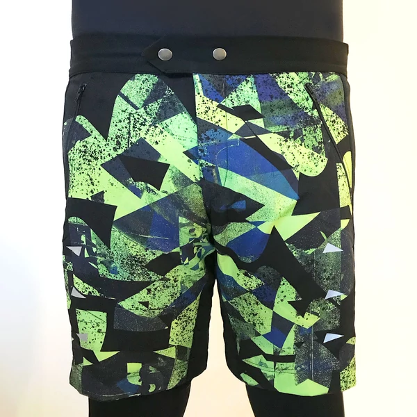 Tomka Csilla / Dazee Green2 design baggy short men sportswear L / Kába Zöld2 mintás dizájn kerépáros rövidnadrág férfi sportruházat