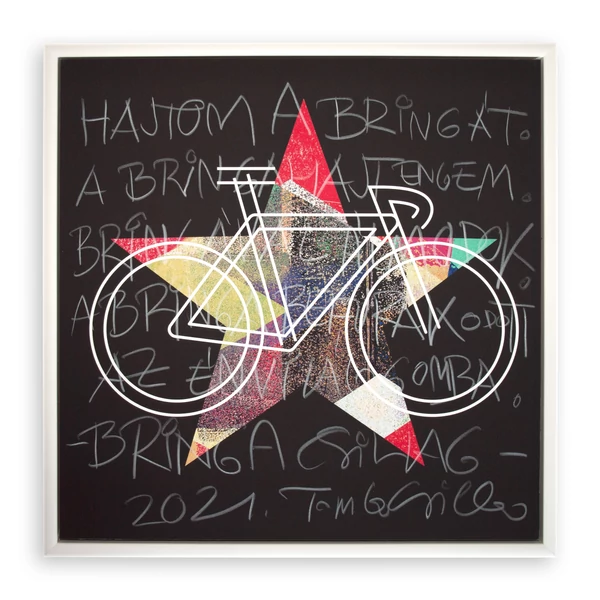 Tomka Csilla / BikeStar C Lindlip 3-05 Giclée fine art print on alu plate in wood frame 30x30 / BringaCsillag Giclée képzőművészeti nyomat alulemezen fakeretben