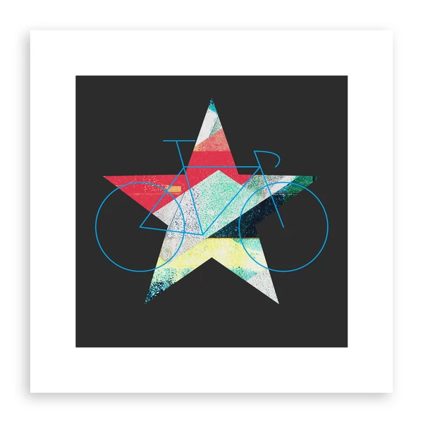 Tomka Csilla / BikeStar A Lindlip 3-02 Giclée fine art print on paper 25x25 / BringaCsillag Giclée képzőművészeti nyomat papíron