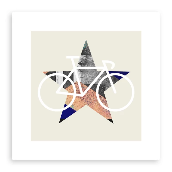 Tomka Csilla / BikeStar B Lindlip 2-10 Giclée fine art print on paper 50x50 / BringaCsillag Giclée képzőművészeti nyomat papíron