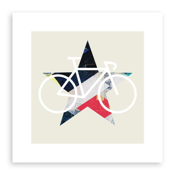 Tomka Csilla / BikeStar B Lindlip 3-03 Giclée fine art print on paper 50x50 / BringaCsillag Giclée képzőművészeti nyomat papíron