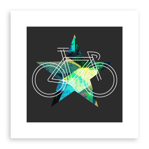 Tomka Csilla / BikeStar C Lindlip 2-04 Giclée fine art print on paper 25x25 / BringaCsillag Giclée képzőművészeti nyomat papíron