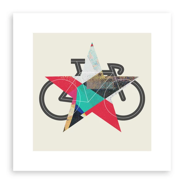 Tomka Csilla / BikeStar D Lindlip 3-03 Giclée fine art print on paper 50x50 / BringaCsillag  Giclée képzőművészeti nyomat papíron