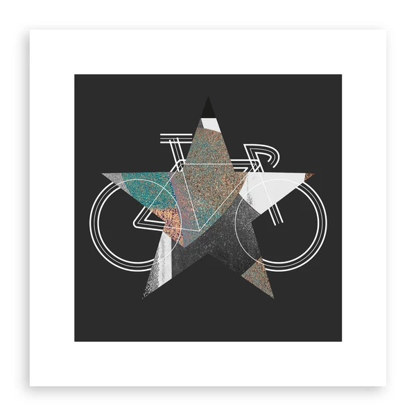 Tomka Csilla / BikeStar F Lindlip 2-11 Giclée fine art print on paper 25x25 / BringaCsillag Giclée képzőművészeti nyomat papíron