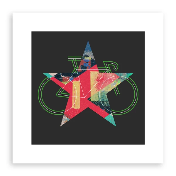 Tomka Csilla / BikeStar F Lindlip 3-04 Giclée fine art print on paper 25x25 / BringaCsillag Giclée képzőművészeti nyomat papíron