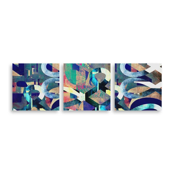 Tomka Csilla / Lindlip 2-04-06 Triple Giclée fine art prints on canvas 40x40x3 / Lindlip Hármas Giclée képzőművészeti nyomatok festővásznon 