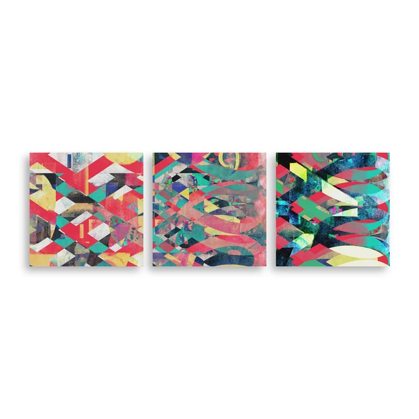 Tomka Csilla / Lindlip 3-01-03 Triple Giclée fine art prints on canvas 40x40x3 / Lindlip Hármas Giclée képzőművészeti nyomatok festővásznon