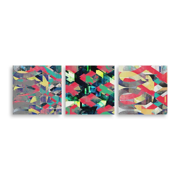 Tomka Csilla / Lindlip 3-04-06 Triple Giclée fine art prints on canvas 40x40x3 / Lindlip Hármas Giclée képzőművészeti nyomatok festővásznon
