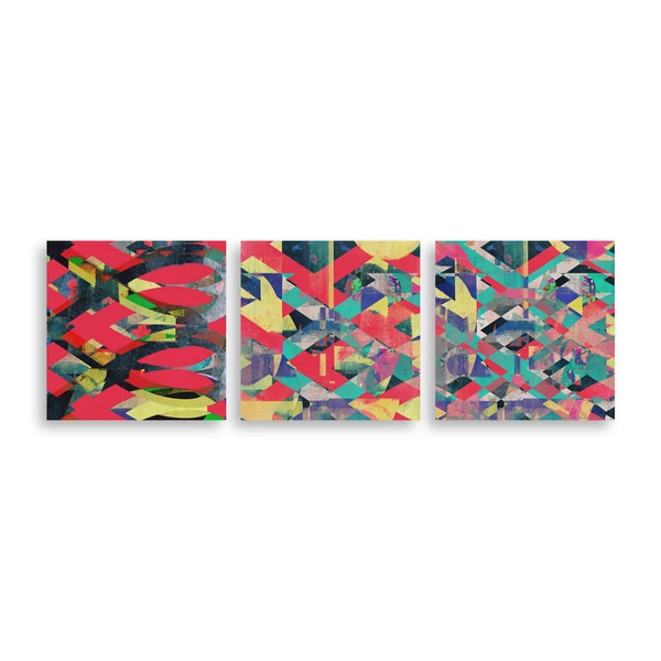 Tomka Csilla / Lindlip 3-07-09 Triple Giclée fine art prints on canvas 40x40x3 / Lindlip Hármas Giclée képzőművészeti nyomatok festővásznon