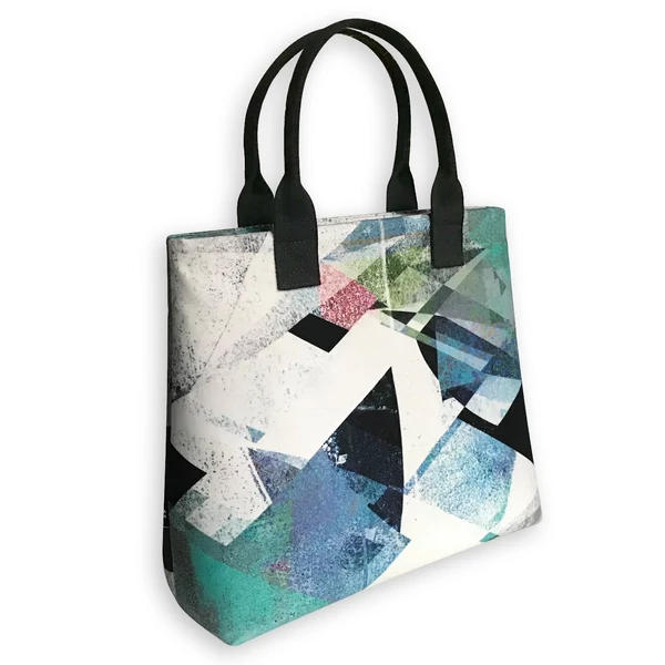 Tomka Csilla / Lindlip 4-01 art design cotton canvas handbag 31x26x11 / Lindlip művészi mintás dizájn pamutvászon kézitáska