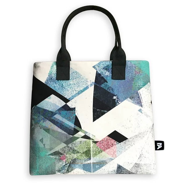Tomka Csilla / Lindlip 4-01b art design cotton canvas handbag 31x26x11 / Lindlip művészi mintás dizájn pamutvászon kézitáska