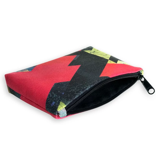 Tomka Csilla / Lindlip 3-01-2 art design cotton canvas pouch bag 19x12x3 / Lindlip művészi mintás dizájn pamutvászon borítéktáska