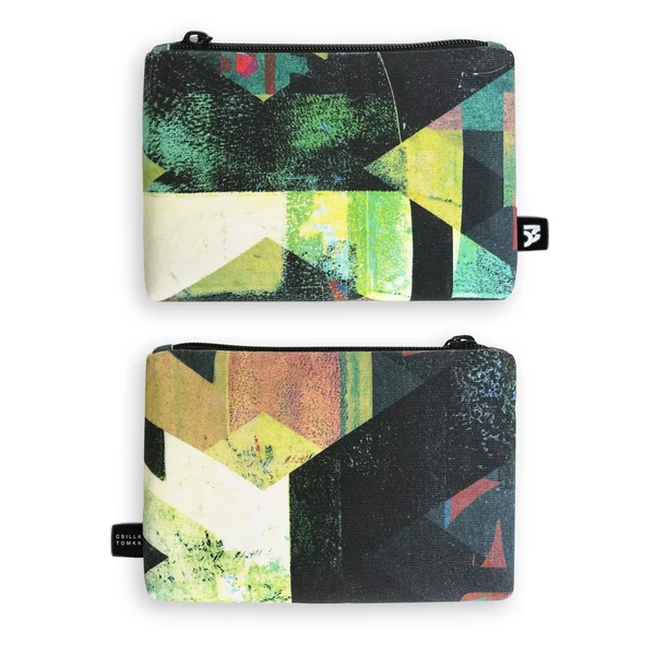 Tomka Csilla / Lindlip 3-01-4 art design cotton canvas pouch bag 19x12x3 / Lindlip művészi mintás dizájn pamutvászon borítéktáska