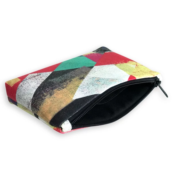 Tomka Csilla / Lindlip 3-04-4 art design cotton canvas pouch bag 19x12x3 / Lindlip művészi mintás dizájn pamutvászon borítéktáska