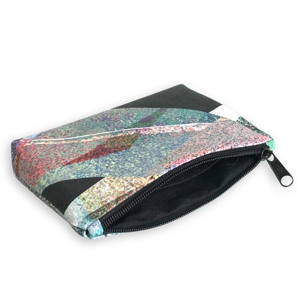 Tomka Csilla / Lindlip 4-01-2 art design cotton canvas handbag + pouch bag / Lindlip művészi mintás dizájn pamutvászon kézitáska + borítéktáska