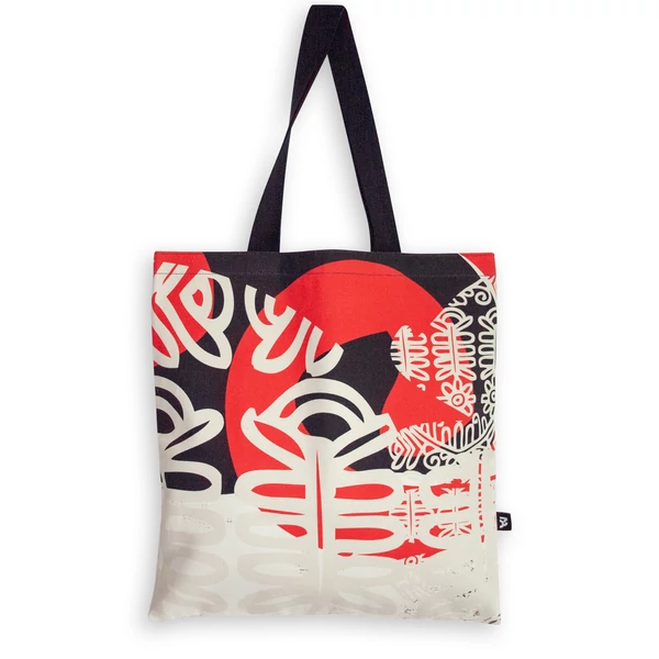 Tomka Csilla / Folyoda 2-03-2 art design cotton canvas tote bag 36x38 / Folyoda művészi mintás dizájn pamutvászon tote táska