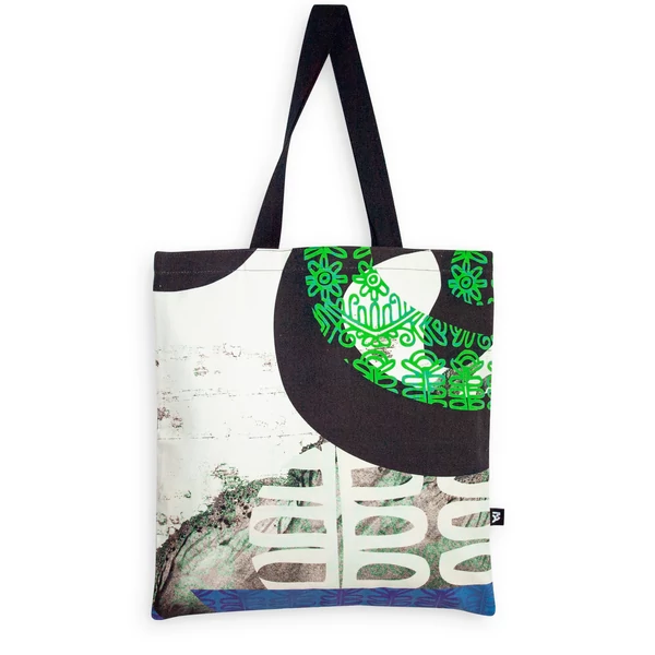 Tomka Csilla / Folyoda 2-06 art design cotton canvas tote bag 36x38 /Folyoda művészi mintás dizájn pamutvászon tote táska