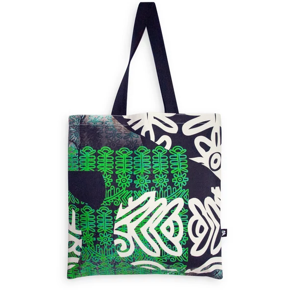 Tomka Csilla / Folyoda 2-09 art design cotton canvas tote bag 36x38 / Folyoda művészi mintás dizájn pamutvászon tote táska