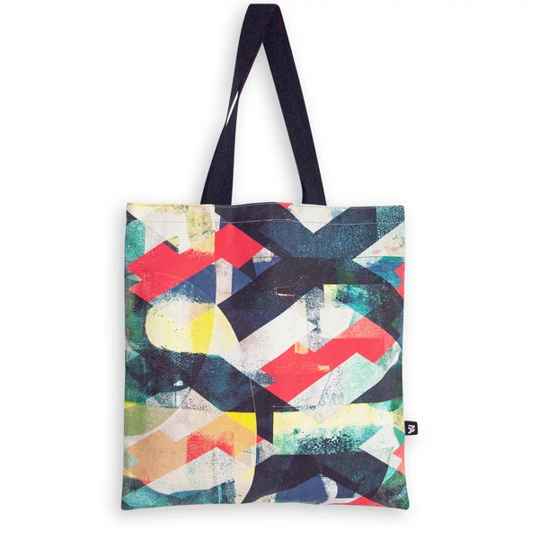 Tomka Csilla / Lindlip 3-03 art design cotton canvas tote bag 36x38 / Lindlip művészi mintás dizájn pamutvászon tote táska