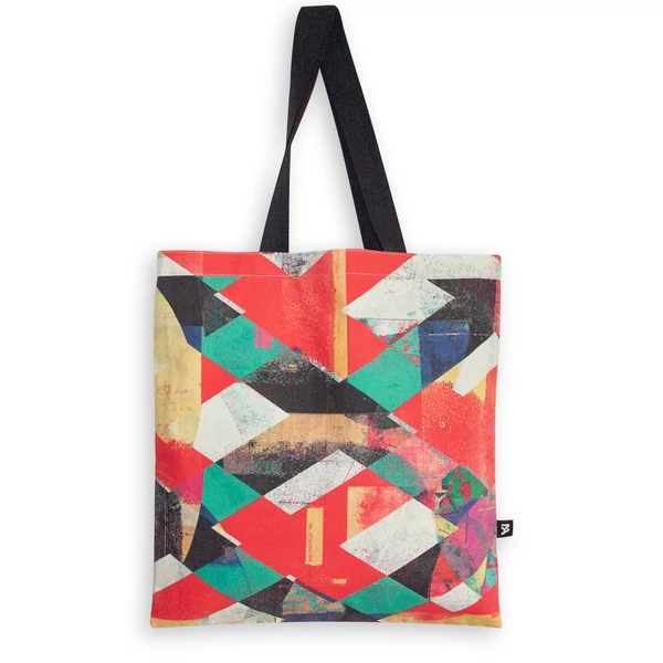 Tomka Csilla / Lindlip 3-04-1 art design cotton canvas tote bag 36x38 / Lindlip művészi mintás dizájn pamutvászon tote táska
