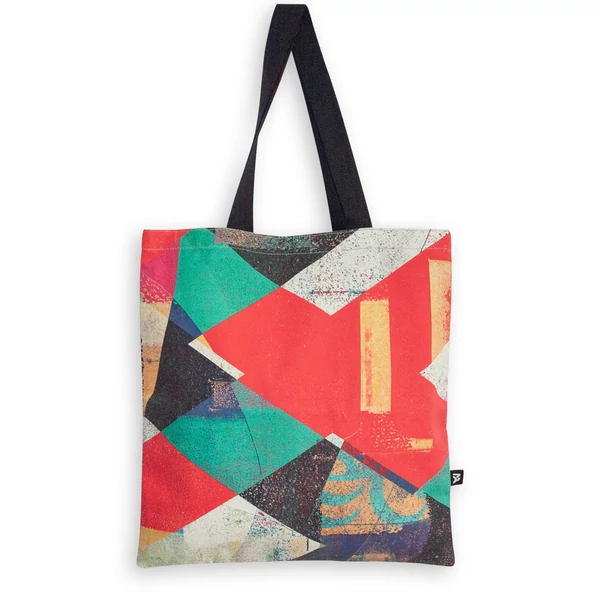 Csilla Tomka /Lindlip 3-04-2 art design cotton canvas tote bag 36x38 / Lindlip művészi mintás dizájn pamutvászon tote táska