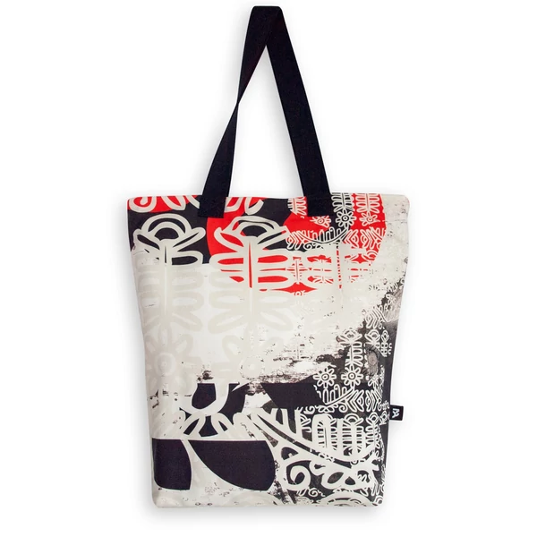 Tomka Csilla / Folyoda 2-03-1 art design cotton canvas tote bag 36x38x12 / Folyoda művészi mintás dizájn pamutvászon tote táska