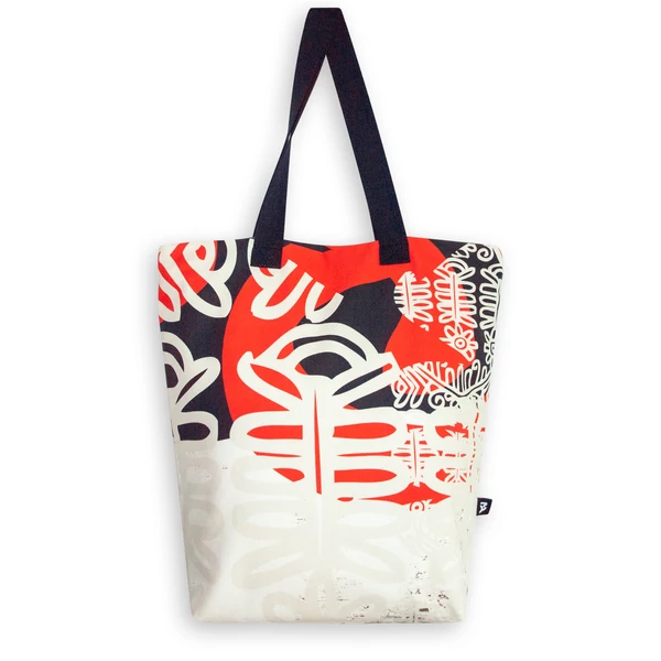 Tomka Csilla / Folyoda 2-03-2 art design cotton canvas tote bag 36x38x12 / Folyoda művészi mintás dizájn pamutvászon tote táska