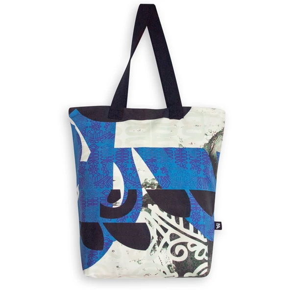 Tomka Csilla / Folyoda 2-07-2 art design cotton canvas tote bag 36x38x12 / Folyoda művészi mintás dizájn pamutvászon tote táska